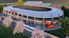 Studie - vizualizace nového velodromu v Prostějově
