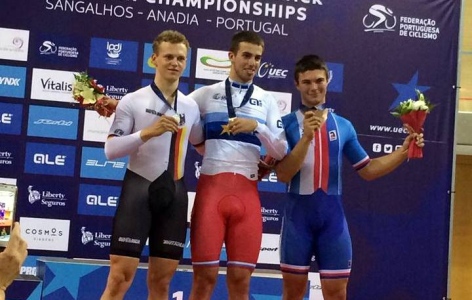 Jakub Šťastný bronzový na ME v dráhové cyklistice!