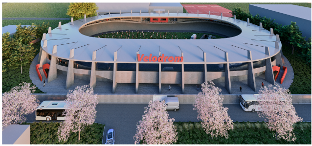 Práce na projektu velodromu